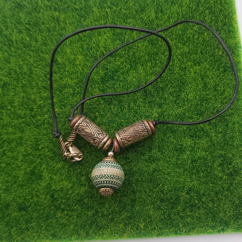 Tibetan Necklace Art Deco 18 Inch N3621